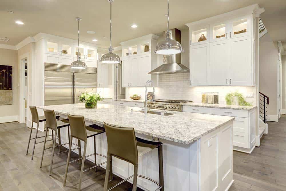 white sparkle granite countertops