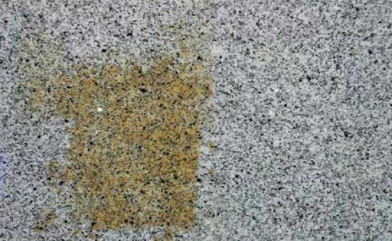 rust stain granite