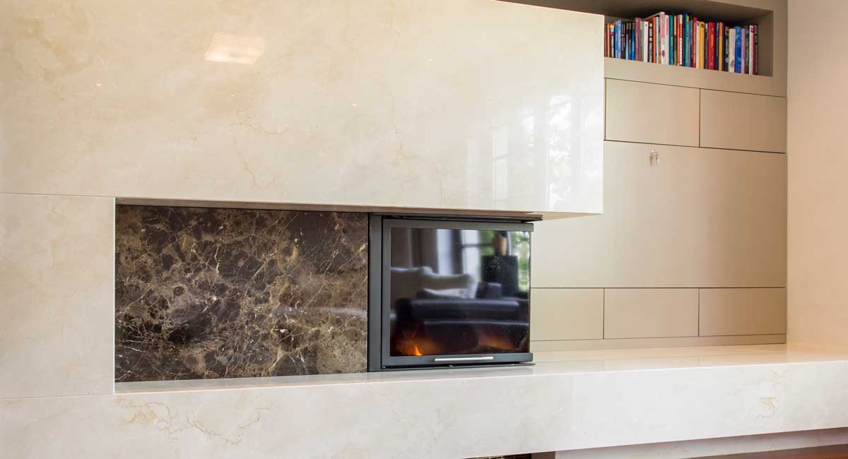 marble fireplace