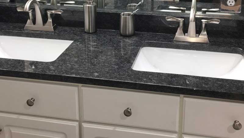 steel gray granite countertops bathroom